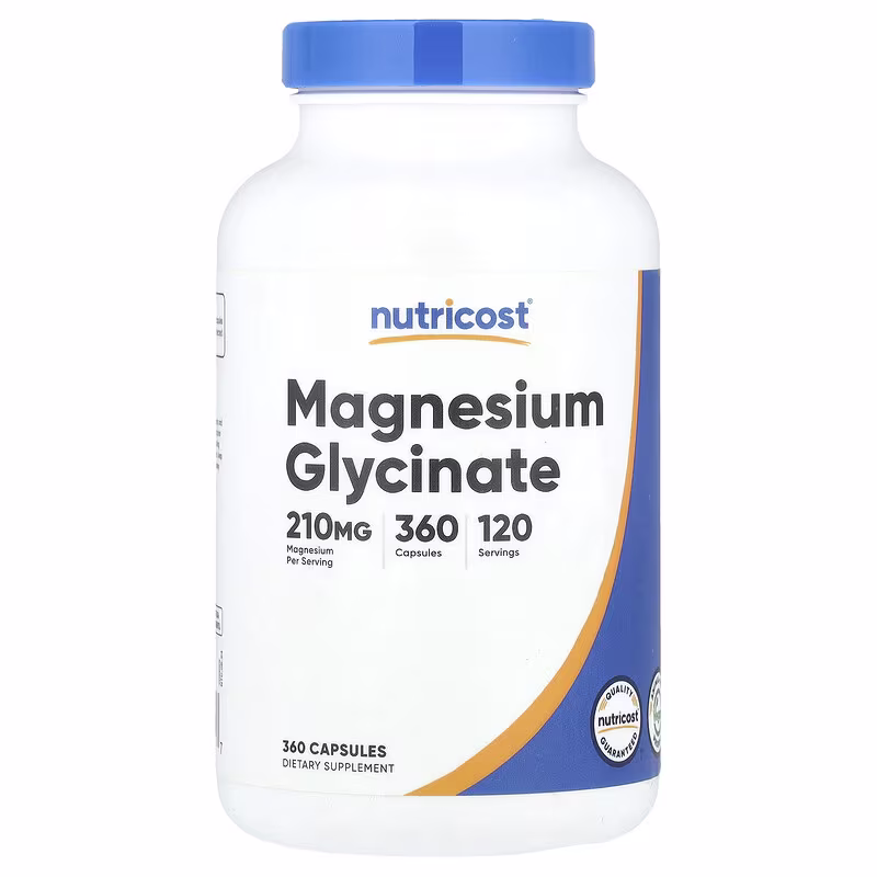 Magnesium Glycinate 210 mg 360 kapsula Nutricost