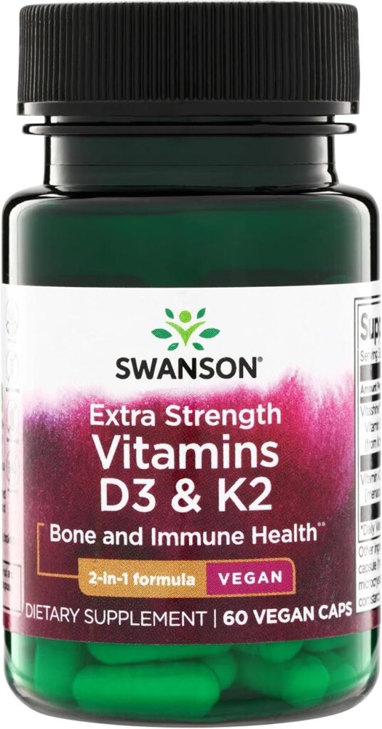 Vitamins D3 & K2 60caps Swanson