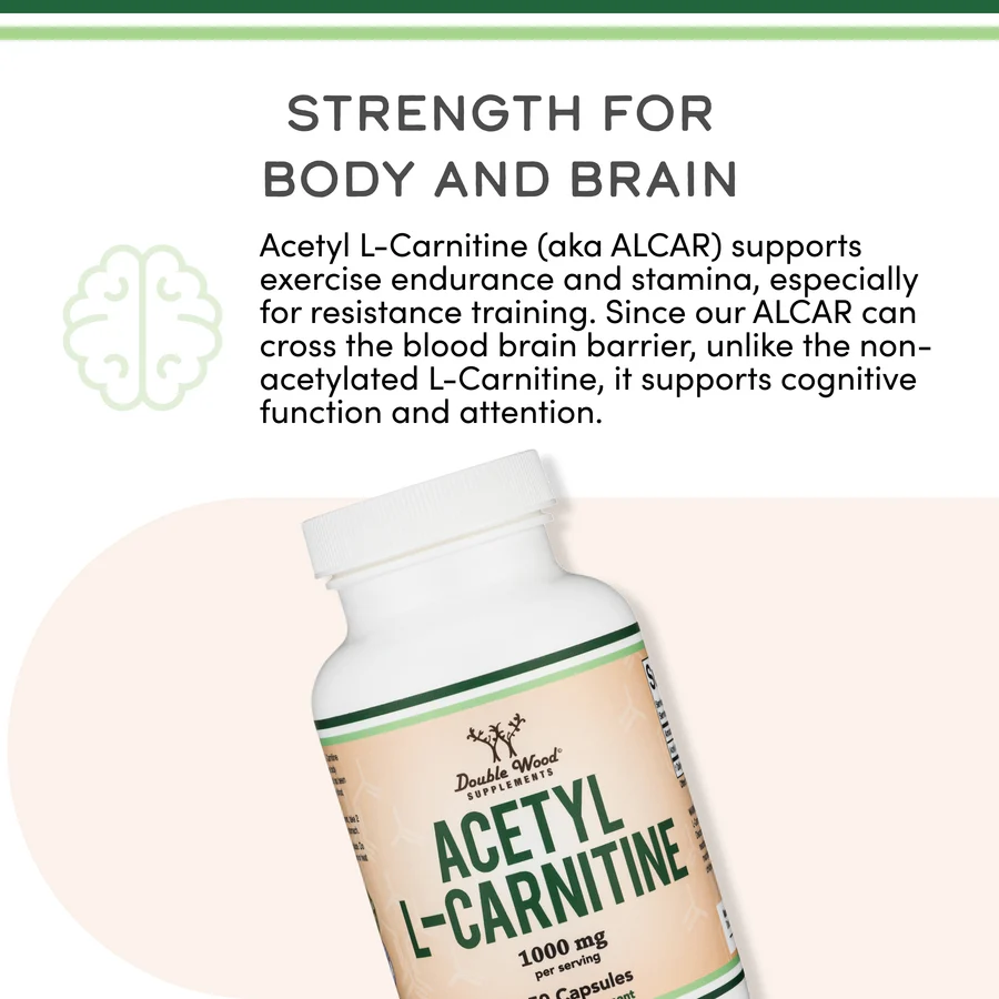 Acetyl L-Carnitine 150caps Double Wood Supplements - Image 6