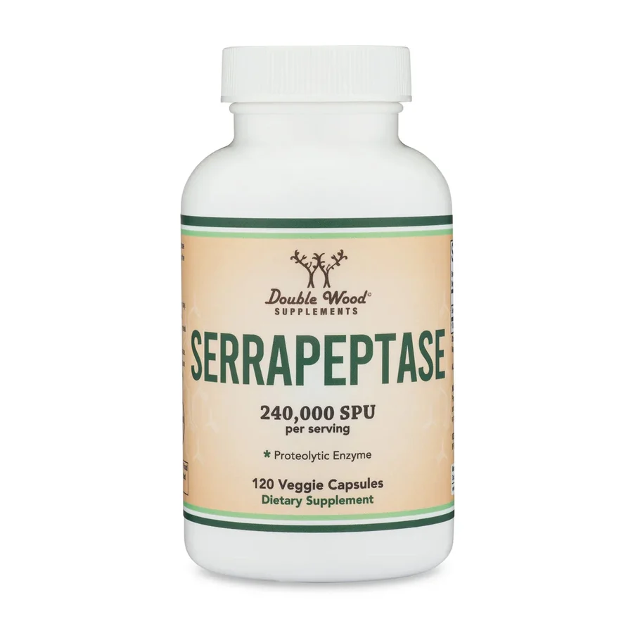 Serrapeptase 120caps Double Wood Supplements