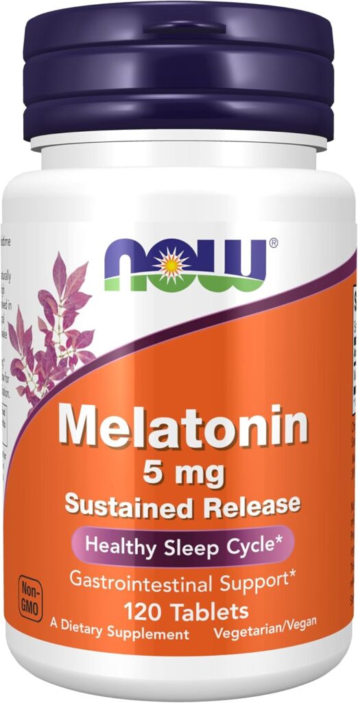 Melatonin 5mg 120tabs sustained release NOW Foods